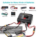HTRC T400 Pro Battery Charger 400W AC 200W 12A*2 Discharger RC Charger for LiHV LiFe Lilon NiCd NiMh Pb Battery